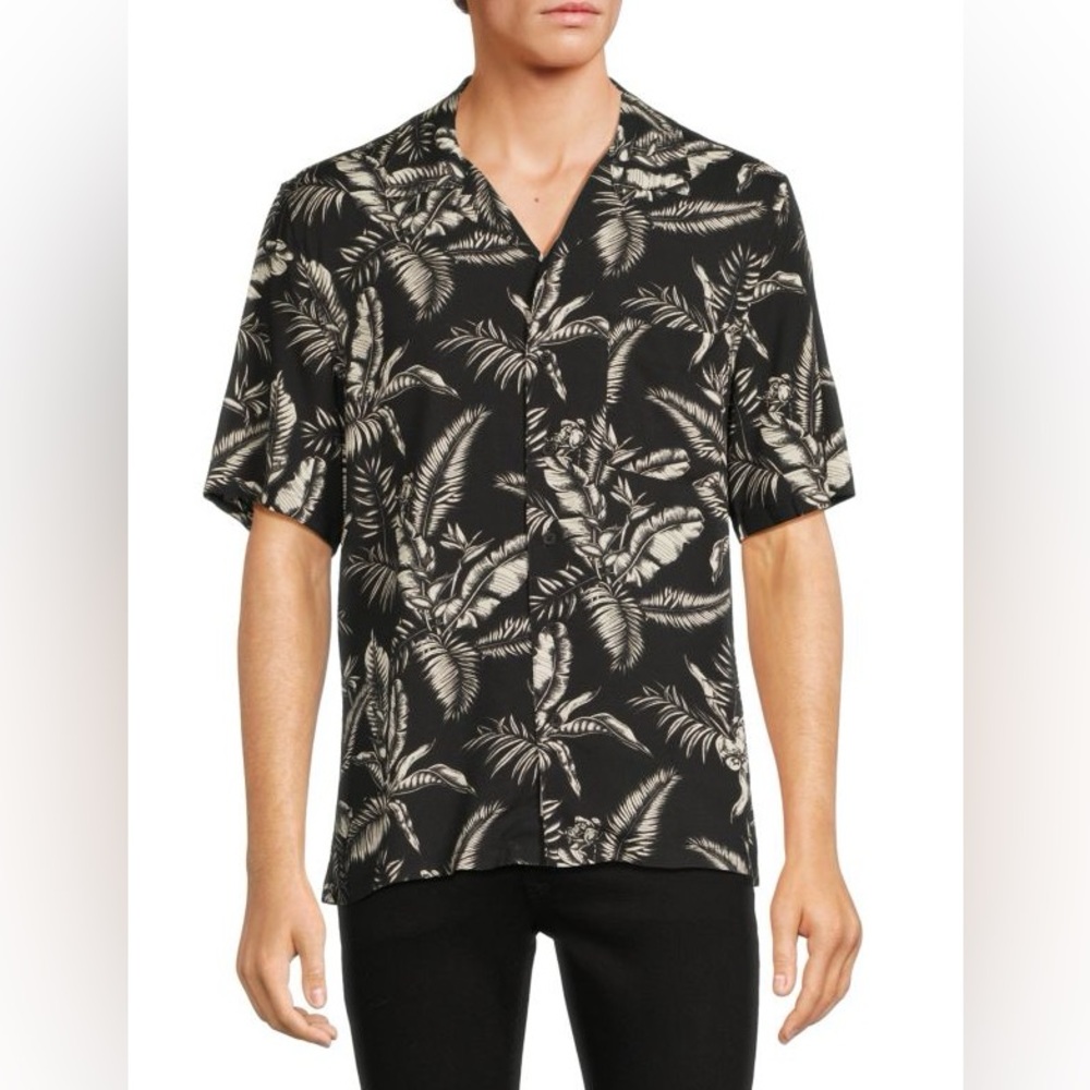 NWT Onia Troipcal Print Camp Collar Shirts size M